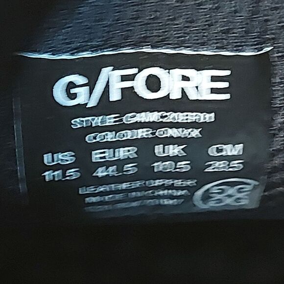 G/Fore Gallivanter Pebble Leather Golf Shoes Onyx Black G4MC20EF01 Men's 11.5 - Picture 7 of 7